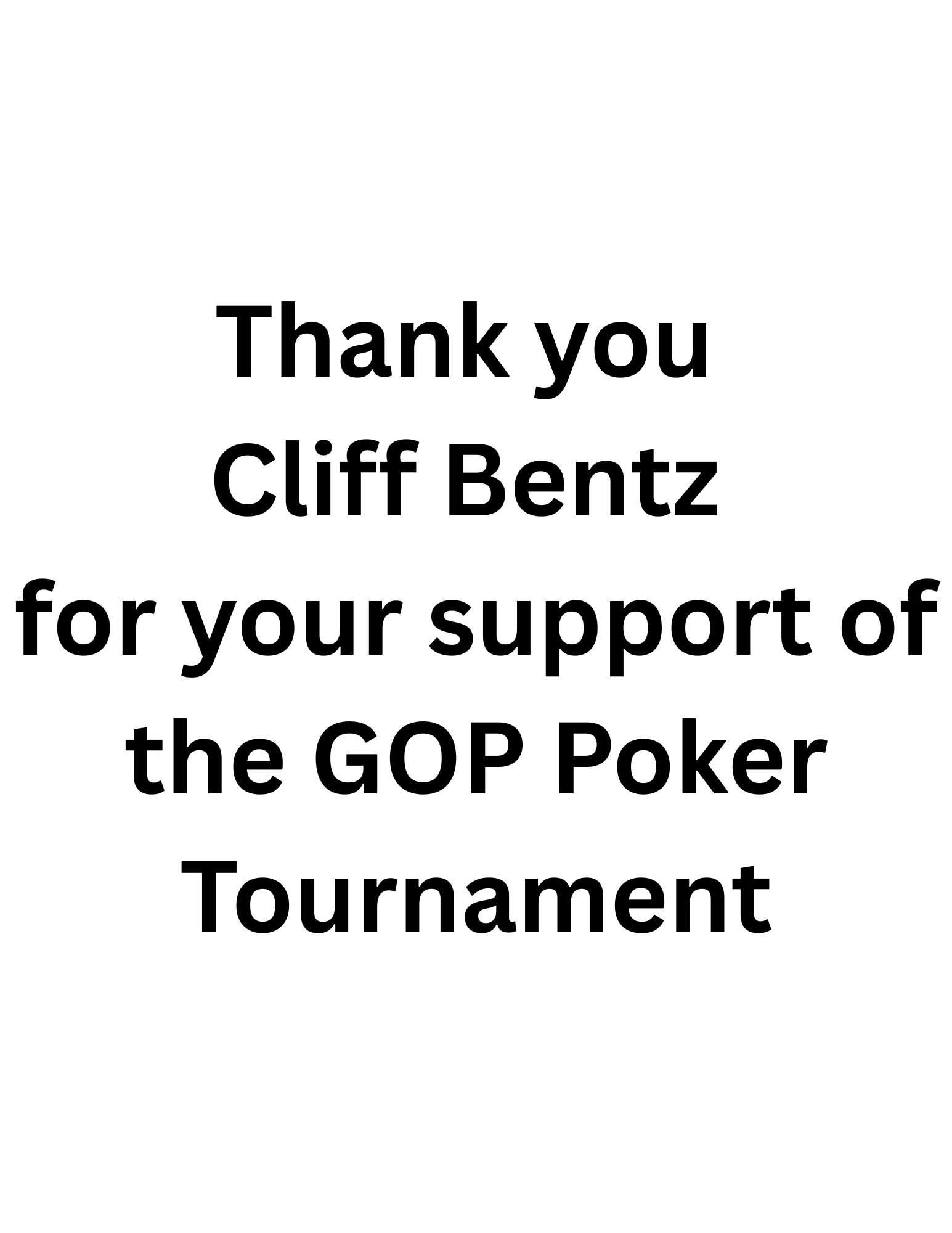 Cliff Bentz GOP Poker Tournament